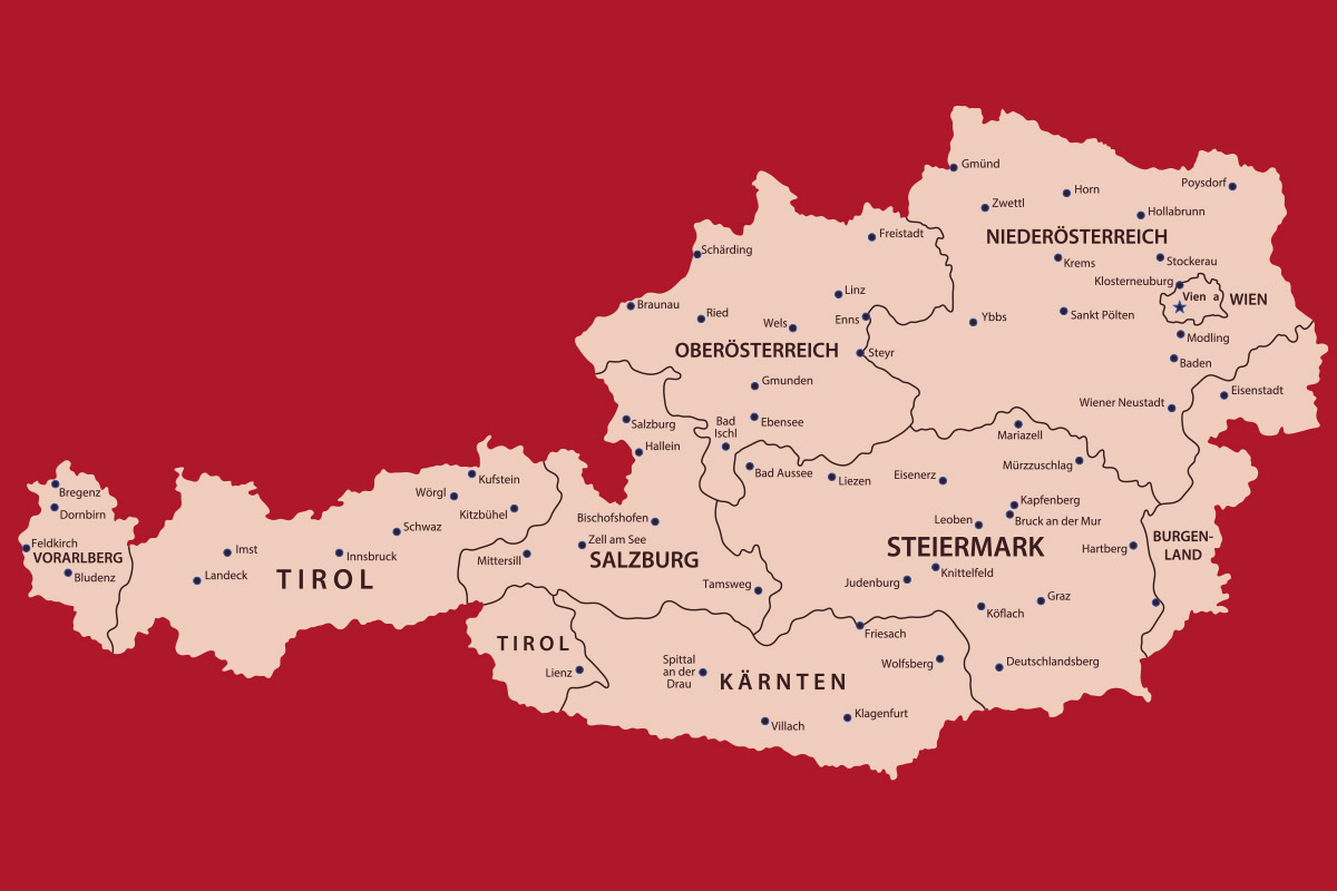 MOVI Weinregion Österreich Karte
